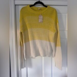Hem & Thread Yellow Striped Sweater - NWT